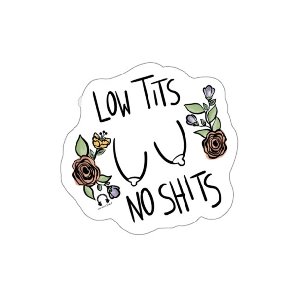Low Tits, No Shits Die-Cut Stickers - Image 5